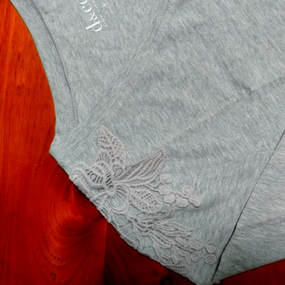 Denim & Co. 3/4 Sleeve Tunic Tee L